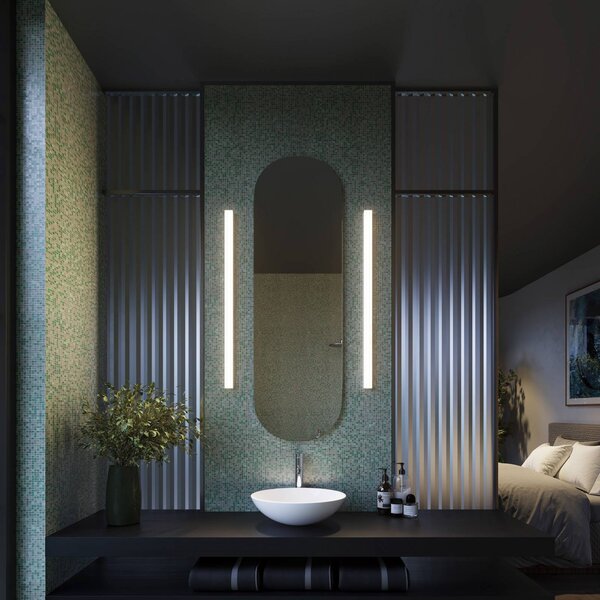 Wever & Ducré Lighting Kinkiet Mirba 3.0, czarny, łazienka, tworzywo sztuczne