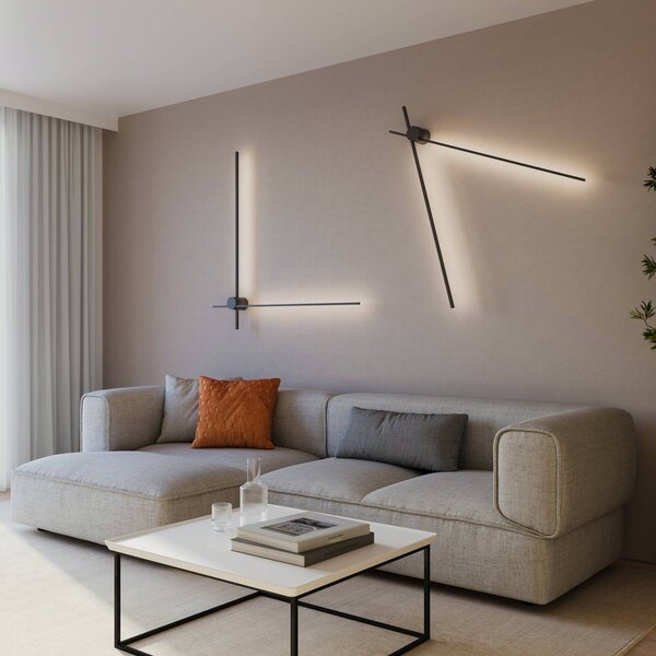 Wever & Ducré Lighting Lampa sufitowa Fil Spin 1.0, możliwość ściemniania, czarny, salon / jadalnia, aluminium, nowoczesny