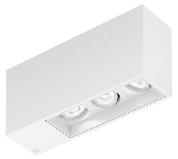 Wever & Ducré Lighting Oprawa sufitowa wpuszczana Plano petit 3.0, możliwość ściemniania, biały / opal, przedpokój, aluminium, nowoczesny