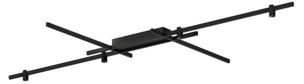 Wever & Ducré Lighting Lampa sufitowa Trace Grid 2.0, możliwość ściemniania, czarny, salon / jadalnia, aluminium, nowoczesny