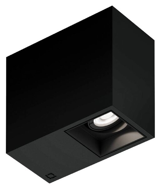 Wever & Ducré Lighting Oprawa sufitowa wpuszczana Plano petit 1.0, możliwość ściemniania, czarny, przedpokój, aluminium, nowoczesny