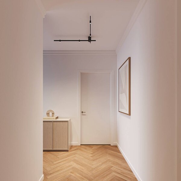Wever & Ducré Lighting Lampa sufitowa Trace Spin 1.0, możliwość ściemniania, czarny, salon / jadalnia, aluminium, nowoczesny