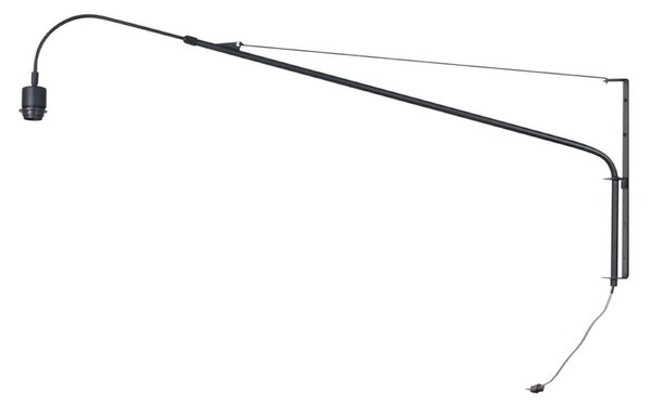 Steinhauer Kinkiet Elegant Classy, możliwość ściemniania, czarny, salon / jadalnia, metal, nowoczesny