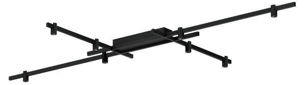 Wever & Ducré Lighting Lampa sufitowa Trace Grid 1.0, możliwość ściemniania, czarny, salon / jadalnia, aluminium, nowoczesny