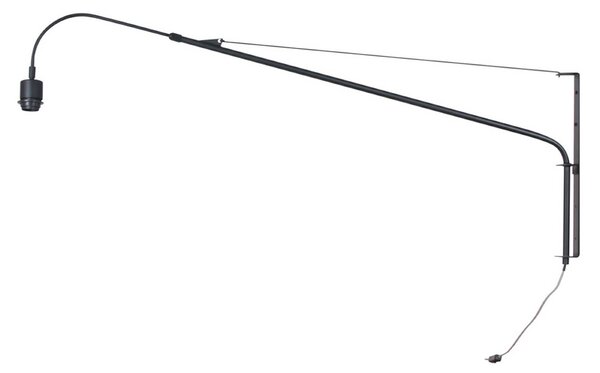 Steinhauer Kinkiet Elegant Classy, możliwość ściemniania, czarny, salon / jadalnia, metal, nowoczesny