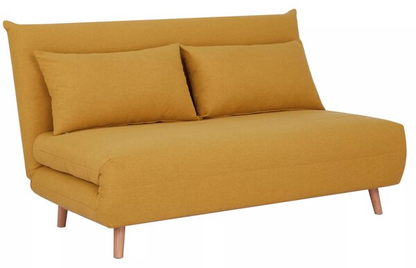 Musztardowa rozkładana sofa SPIKE II