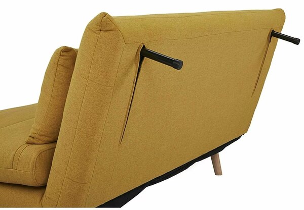 Musztardowa rozkładana sofa SPIKE II