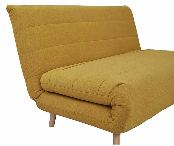 Musztardowa rozkładana sofa SPIKE II
