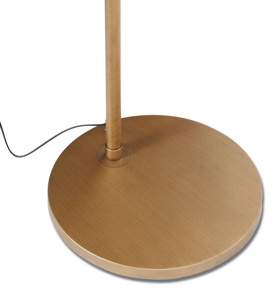 Steinhauer Lampa łukowa - lampa stojąca Sparkled Light, możliwość ściemniania, brązowy / mosiężny, salon / jadalnia, metal, nowoczesny