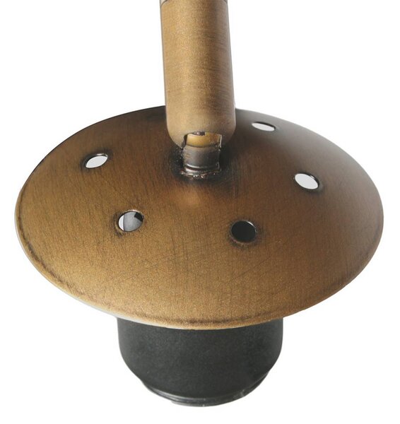 Steinhauer Lampa łukowa - lampa stojąca Sparkled Light, możliwość ściemniania, brązowy / mosiężny, salon / jadalnia, metal, nowoczesny