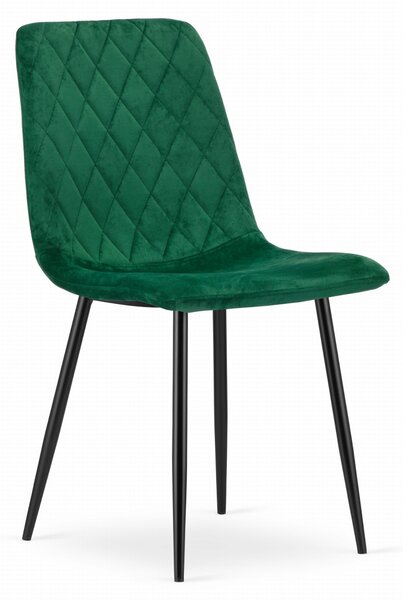 Krzesło TURIN butelkowa zieleń aksamit
