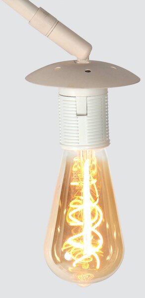 Steinhauer Lampa łukowa - lampa stojąca Sparkled Light, możliwość ściemniania, kremowy / amber, salon / jadalnia, metal, nowoczesny