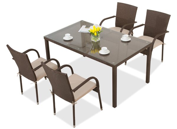 Komplet technorattanowy Mediolan 4 Garden Point