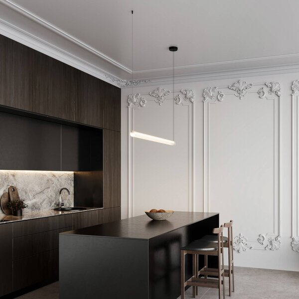 Wever & Ducré Lighting Lampa wisząca Finelle 1.0, możliwość ściemniania, kremowy / amber, salon / jadalnia, szkło, nowoczesny