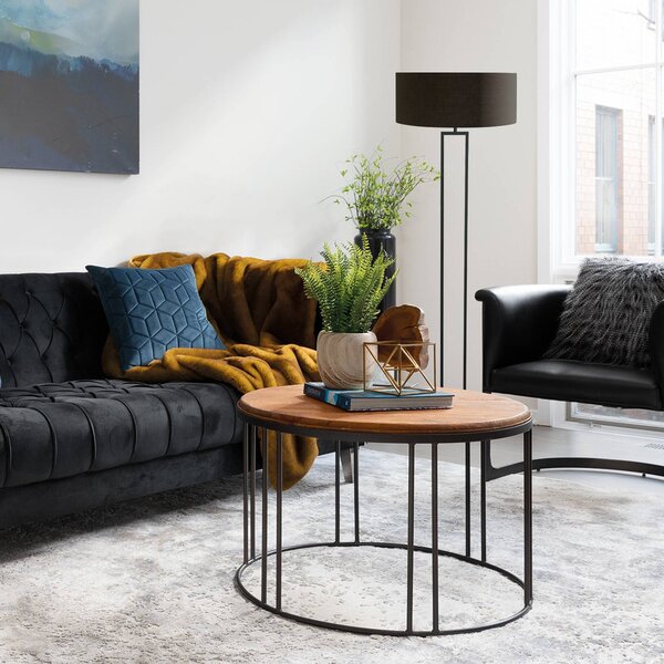 Steinhauer Lampa stojąca Stang, możliwość ściemniania, czarny, salon / jadalnia, metal, nowoczesny