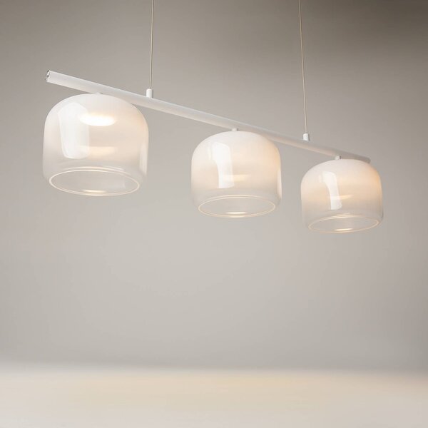 Maytoni Lampa wisząca Spirito, możliwość ściemniania, biały / opal, salon / jadalnia, metal, nowoczesny