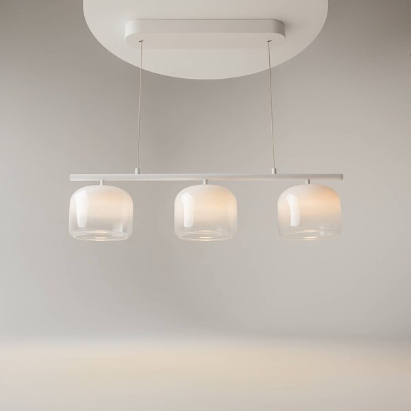 Maytoni Lampa wisząca Spirito, możliwość ściemniania, biały / opal, salon / jadalnia, metal, nowoczesny