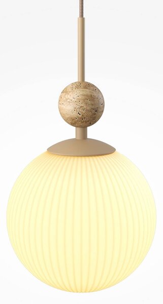 Maytoni Lampa wisząca Tavo, możliwość ściemniania, kremowy / amber, salon / jadalnia, szkło, nowoczesny