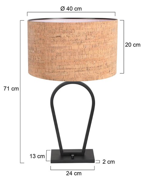 Steinhauer Lampa stołowa Stang, możliwość ściemniania, czarny, salon / jadalnia, metal, nowoczesny