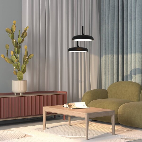Maytoni Lampa wisząca Gerhard, czarny, salon / jadalnia, metal, nowoczesny