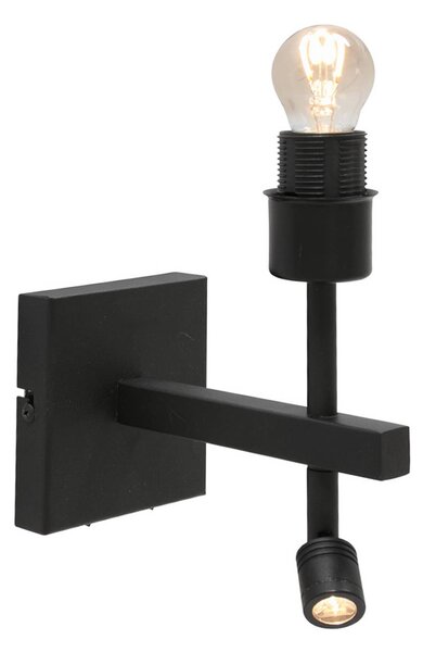 Steinhauer Kinkiet Stang, czarny, salon / jadalnia, metal, nowoczesny