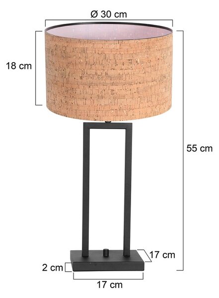 Steinhauer Lampa stołowa Stang, czarny, salon / jadalnia, metal, nowoczesny