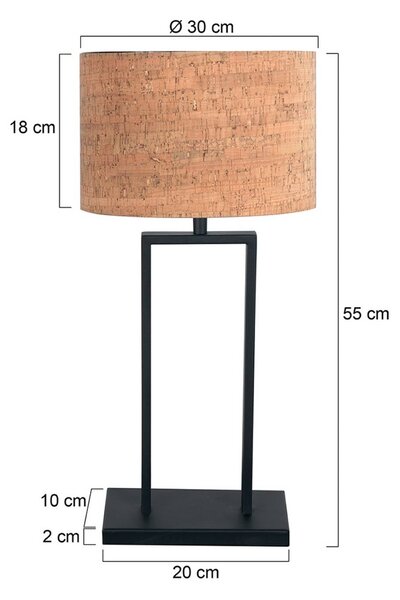 Steinhauer Lampa stołowa Stang, czarny, salon / jadalnia, metal, nowoczesny