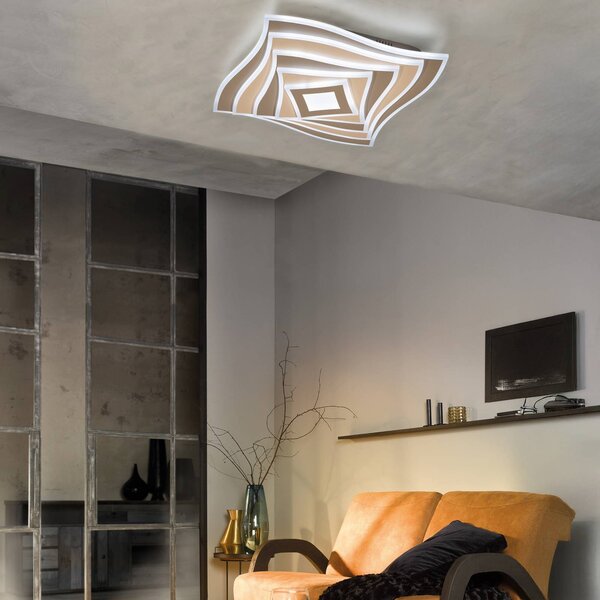 FISCHER & HONSEL Lampa sufitowa HERO, możliwość ściemniania, brązowy / rdzawy, salon / jadalnia, metal, nowoczesny
