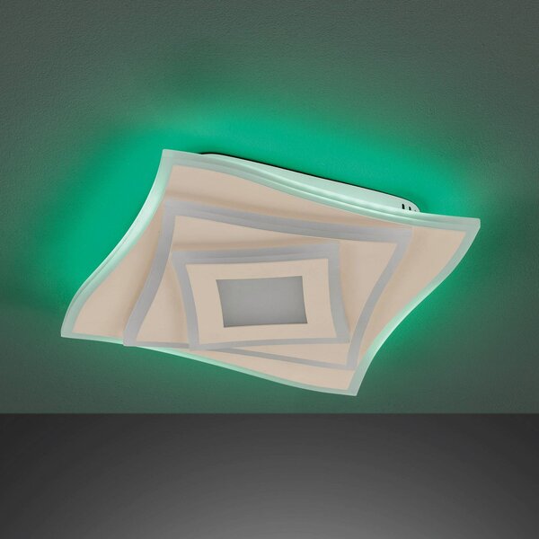 FISCHER & HONSEL Lampa sufitowa HERO, możliwość ściemniania, kremowy / amber, salon / jadalnia, metal, nowoczesny