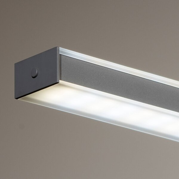 FISCHER & HONSEL Lampa wisząca Valeno, możliwość ściemniania, aluminiowy / szary / cynkowy, salon / jadalnia, metal, nowoczesny