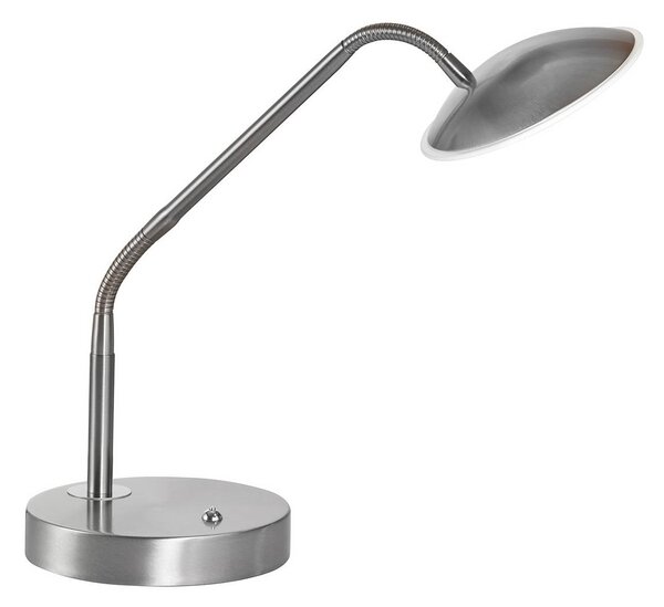 FISCHER & HONSEL Lampa stołowa Tallri, możliwość ściemniania, aluminiowy / szary / cynkowy, salon / jadalnia, metal, nowoczesny