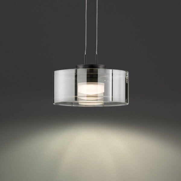 FISCHER & HONSEL Lampa wisząca LAVIN, możliwość ściemniania, czarny, salon / jadalnia, metal, nowoczesny