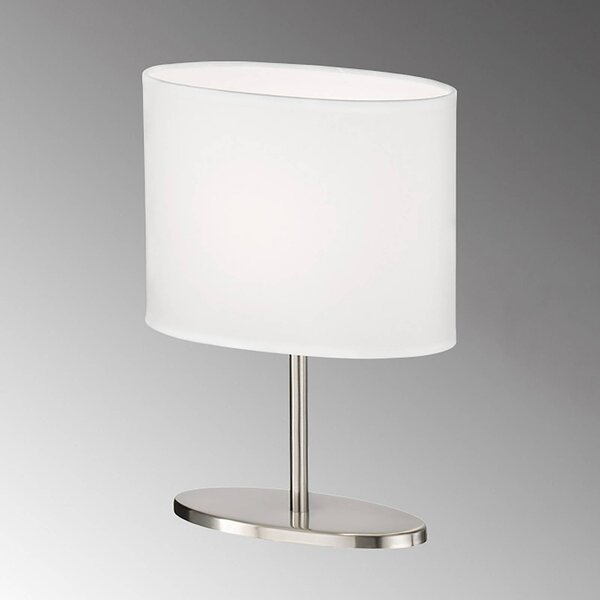 FISCHER & HONSEL Lampa stołowa Modena, biały / opal, salon / jadalnia, tkanina / materiał / jedwab, nowoczesny