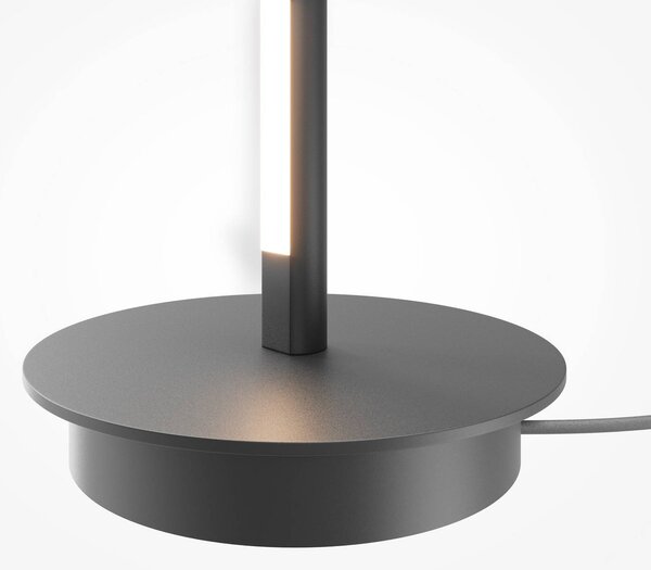 Maytoni Lampa stojąca LED Thin, możliwość ściemniania, czarny, salon / jadalnia, aluminium, nowoczesny