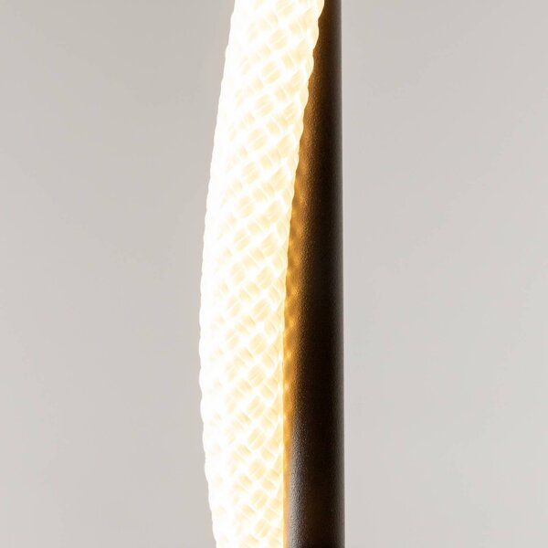 Maytoni Lampa stojąca LED Tau, czarny, salon / jadalnia, aluminium, nowoczesny