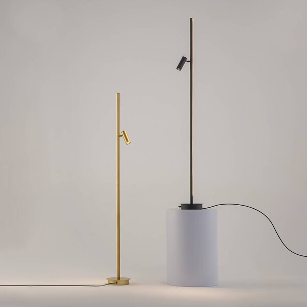Maytoni Lampa stojąca LED Thin, możliwość ściemniania, czarny, salon / jadalnia, aluminium, nowoczesny