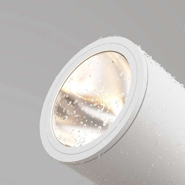 Maytoni reflektor z grotem ziemnym LED Bern, biały, aluminium, IP65 Bern, biały / opal, aluminium