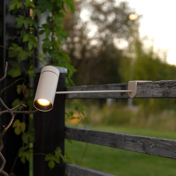 Konstsmide Lampa stołowa LED z akumulatorem Multi, kolor piaskowy, wysokość 30 cm, IP54 możliwość ściemniania, kremowy / amber, salon / jadalnia, aluminium, nowoczesny