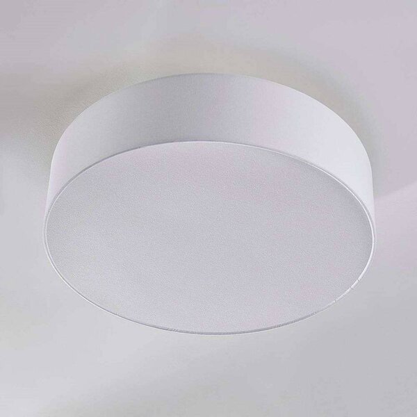 Lampa sufitowa Sebatin Lindby, możliwość ściemniania, biały / opal, sypialnia, tkanina / materiał / jedwab, skandynawski