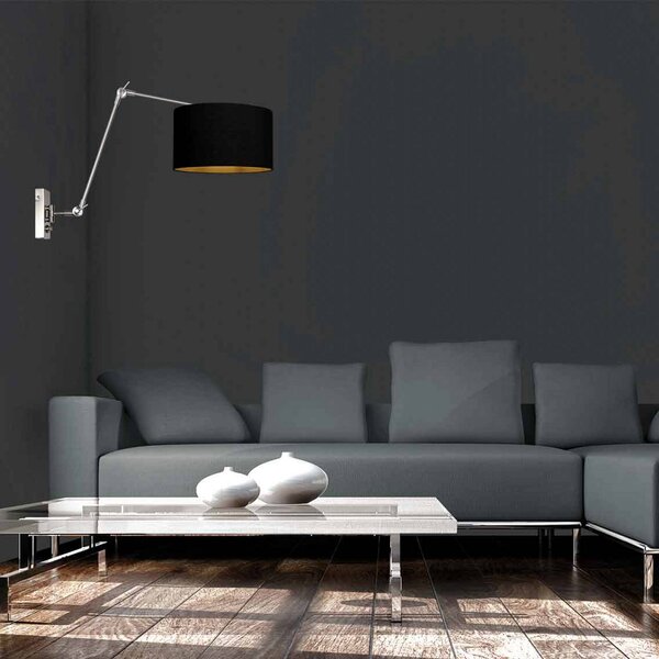 Steinhauer Kinkiet Prestige Chic, możliwość ściemniania, aluminiowy / szary / cynkowy, salon / jadalnia, metal