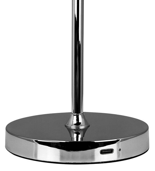 Dyberg Larsen Lampa stołowa LED Starlight, możliwość ściemniania, chromowy / srebrny, salon / jadalnia, metal, skandynawski