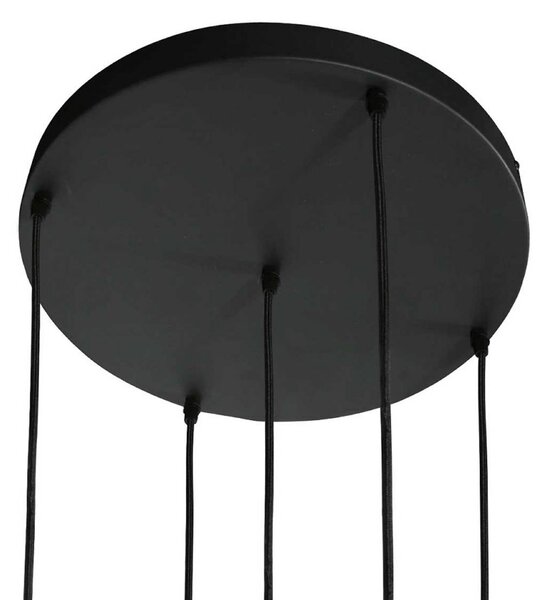 Mexlite Lampa wisząca Glimsy, możliwość ściemniania, aluminiowy / szary / cynkowy, salon / jadalnia, szkło