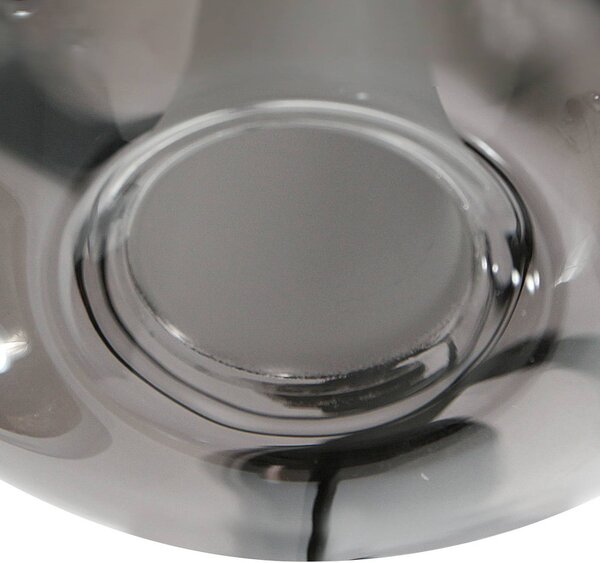Mexlite Lampa wisząca Glimsy, możliwość ściemniania, aluminiowy / szary / cynkowy, salon / jadalnia, szkło