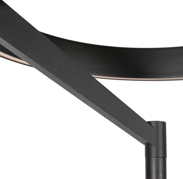 Steinhauer Lampa stojąca Mykty, możliwość ściemniania, czarny, salon / jadalnia, metal, nowoczesny