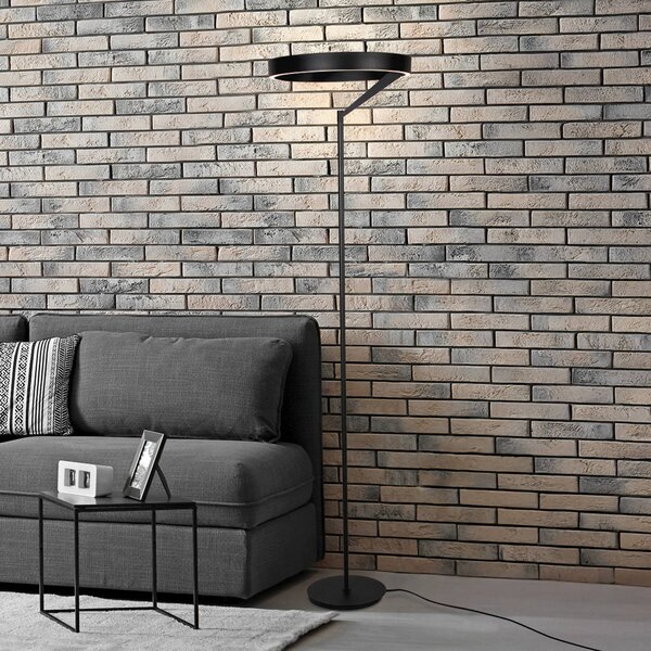 Steinhauer Lampa stojąca Mykty, możliwość ściemniania, czarny, salon / jadalnia, metal, nowoczesny