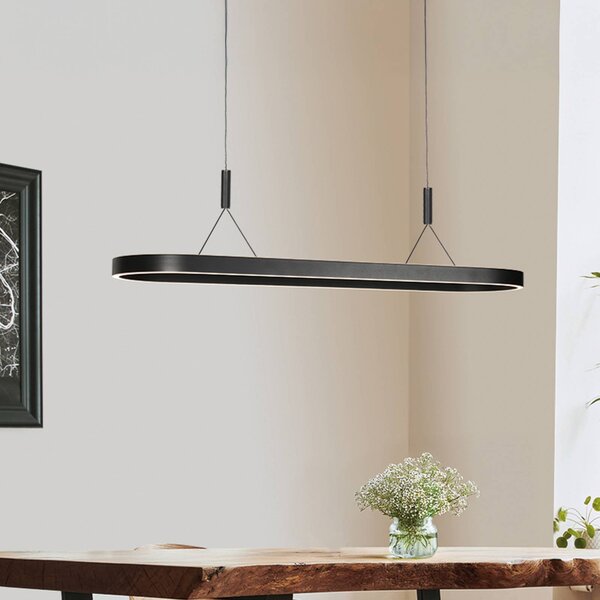 Steinhauer Lampa wisząca Mykty, możliwość ściemniania, czarny, salon / jadalnia, metal, nowoczesny