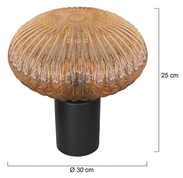 Mexlite Lampa stołowa Bloeba, kremowy / amber, salon / jadalnia, metal, nowoczesny