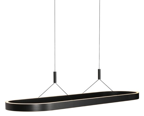 Steinhauer Lampa wisząca Mykty, możliwość ściemniania, czarny, salon / jadalnia, metal, nowoczesny