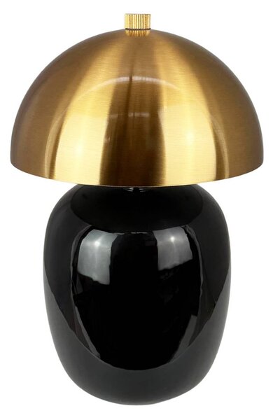 Dyberg Larsen Lampa stołowa Manhatten, możliwość ściemniania, czarny, salon / jadalnia, ceramika, skandynawski