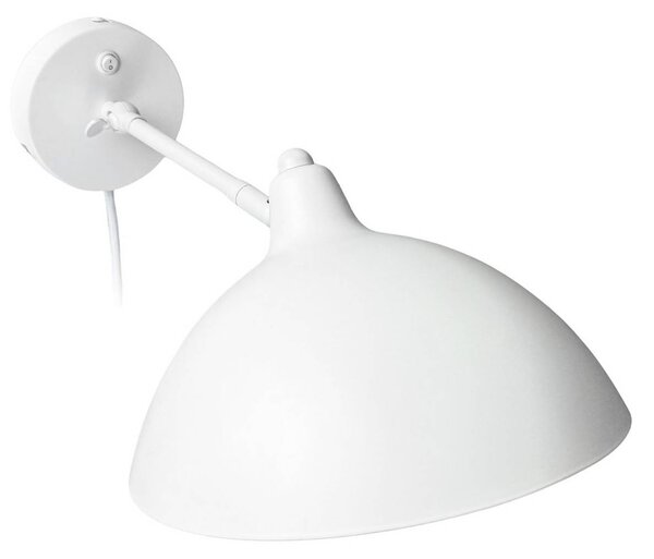 Dyberg Larsen Kinkiet Futura, biały / opal, salon / jadalnia, metal, skandynawski